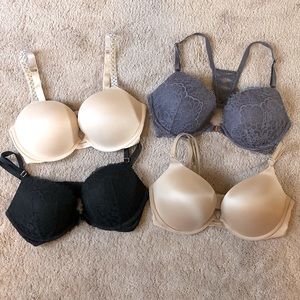 Victoria’s Secret Very Sexy Push-up bras 34D (x4)